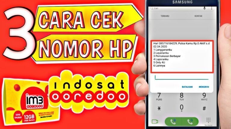 Cara Cek Nomor IM3 Indosat Ooredoo Mudah